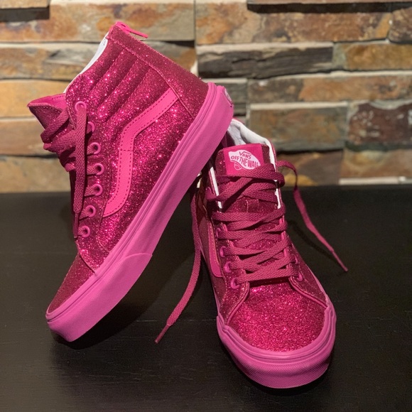 Vans Other - Vans • Girls Sk8 Hi Zip Shimmer Magenta - FIRM$